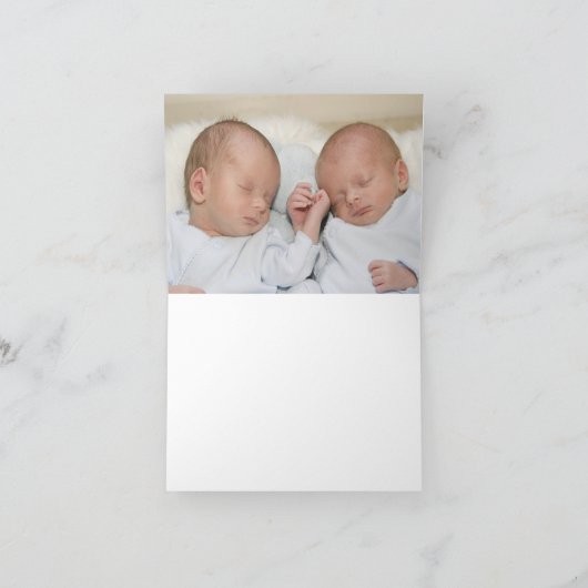 緑のリボンのパーソナライズな写真はあなたまたはNotecardを感謝していしています サンキューカード (内部)