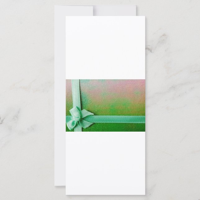 緑のリボンの背景 (正面)