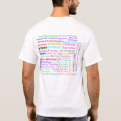 緑のリボンの認識度の人のワイシャツ Tシャツ (裏面)