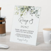 緑のリングや輪狩りブライダルシャワーゲーム 台座サイン (インサイチュ)