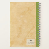 緑のリンゴと半分の組パーソナライズされた成 ノートブック (裏面)