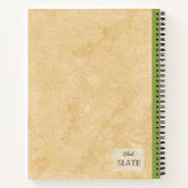 緑のリンゴと半分の組パーソナライズされた成 ノートブック (裏面)