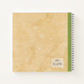 緑のリンゴと半分の組パーソナライズされた成 ノートブック (裏面)