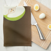 緑のリンゴと半分の静物生活 キッチンタオル (四つ折り)