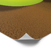 緑のリンゴと半分の静物生活 ポスター (角)