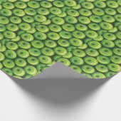 緑のリンゴの模様 ラッピングペーパー (角)