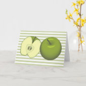 緑のリンゴカード カード (黄色い花)