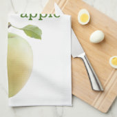 緑のリンゴ キッチンタオル (四つ折り)