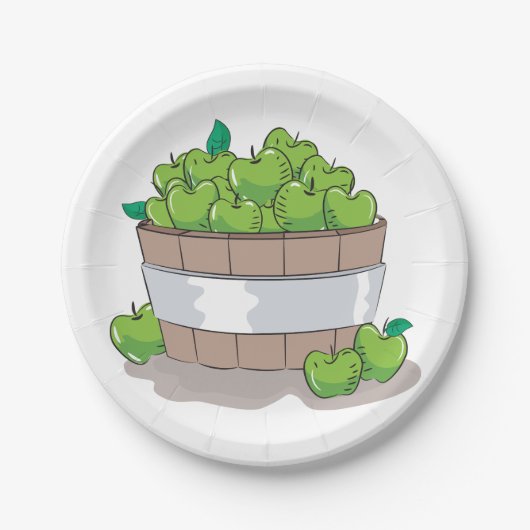 緑のリンゴ ペーパープレート (正面)