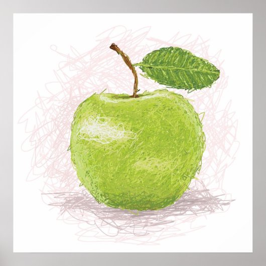 緑のリンゴ ポスター (正面)