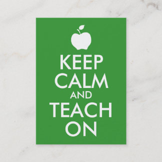 緑のリンゴ Keep Calm and Teach On 名刺