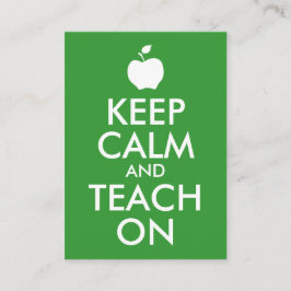 緑のリンゴ Keep Calm and Teach On 名刺