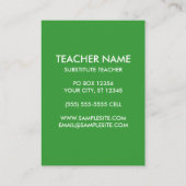 緑のリンゴ Keep Calm and Teach On 名刺 (裏面)