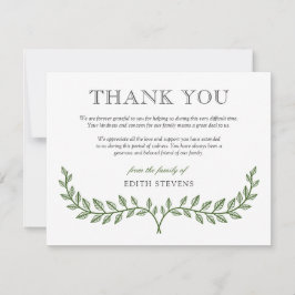 緑のリースの悔やみや弔慰は感謝していしています サンキューカード