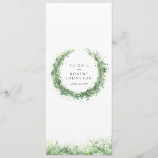 緑のリースの水の色のアートのセージ緑 メニュー (正面)