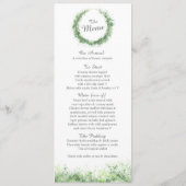 緑のリースの水の色のアートのセージ緑 メニュー (裏面)