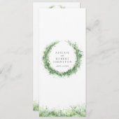 緑のリースの水の色のアートのセージ緑 メニュー (正面/裏面)