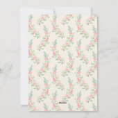 緑のリースクリスマスフォト誕生のお知らせ シーズンカード (裏面)