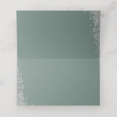 緑のリースシルバーグリッターファーストコミューン プレイスカード (内部開封)