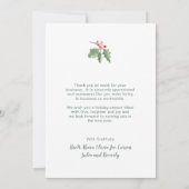 緑のリースビジネス企業のクリスマス シーズンカード (裏面)