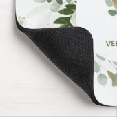 緑のリースモノグラム文字Vマウスパッド マウスパッド (コーナー)