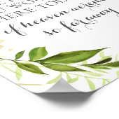 緑のリース今日ここに来ると分かっているサイン ポスター (角)