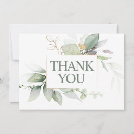 緑のリース水色ベビーシャワーありがとう サンキューカード