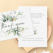 緑のリース水色ベビーシャワーありがとう サンキューカード