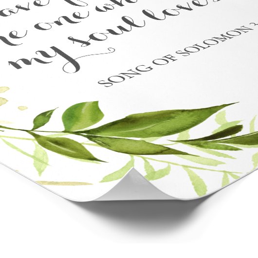 緑のリース私の魂が愛しているものを見つけた ポスター (角)