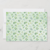 緑のリース結婚の写真 サンキューカード (裏面)