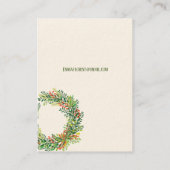 緑のリース 名刺 (裏面)