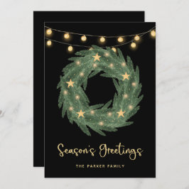 緑のリース(黒の金ゴールド列ライト付き) シーズンカード
