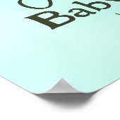 緑のレインボーボーイ赤ちゃんシャワー歓迎サイン ポスター (角)