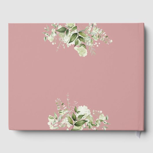 緑のレターダスティバラピンクベビーシャワー ゲストブック (裏面)