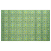 緑のレトロな花 ファブリック (ヤード)