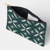 緑のレトロシェイプ アクセサリーポーチ (見開き)