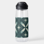 緑のレトロシェイプ ウォーターボトル (背面)