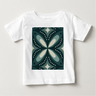 緑のレトロシェイプ ベビーTシャツ