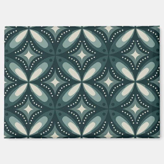 緑のレトロシェイプ マグネット (正面)