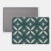 緑のレトロシェイプ マグネット (正面/裏面)