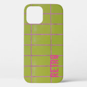 緑のレトロタイル80s 70s 60sヴィンテージ背景 Case-Mate iPhoneケース (裏面)