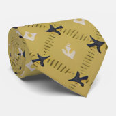 緑のレトロパターン ネクタイ (ロール)