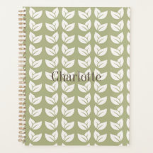 緑のレトロヴィンテージY2Kリーフパターン