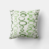 緑のレトロ円 クッション (裏面)