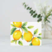 緑のレモン入り水離れ色 ポストカード (スタンド正面)