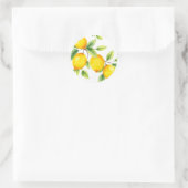 緑のレモン入り水離れ色 ラウンドシール (バッグ)