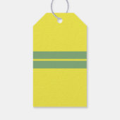 緑のレモン模様葉付き黄レモン ギフトタグ (裏面)