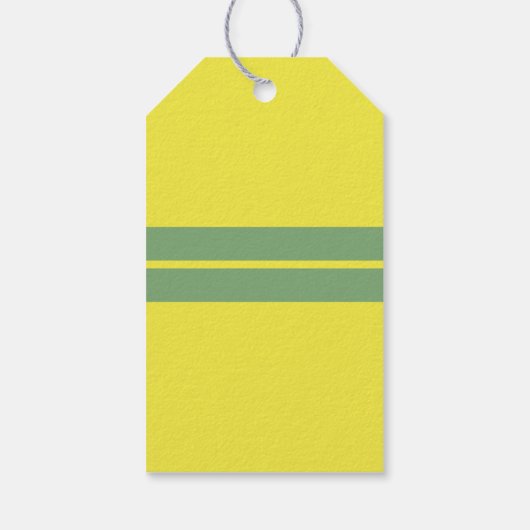 緑のレモン模様葉付き黄レモン ギフトタグ (裏面)