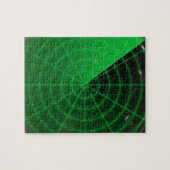 緑のレーダーパターン ジグソーパズル (横)