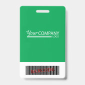 緑のロゴの写真ID従業員エントリ鍵カード バッジ (裏面)